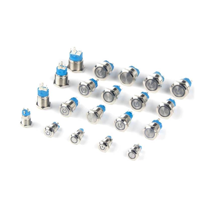 12/16/19/22mm Waterproof Metal Push Button Switch LED Light Momentary Latching Car Engine Power Switch 5V 12V 24V 220V Red Blue DERYLFGND(Power white,FIXED SELF-LOCKING_3-9V(5V)_16MM) von DERYLFGND