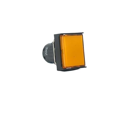 16mm Rectangular Power Push Button Switch With Lamp LA16-J-11D Self Reset Momentary Latching Fixed Lock 5 Pins LA16-J-11S DERYLFGND(Yellow,RESET MOMENTARY_220V) von DERYLFGND