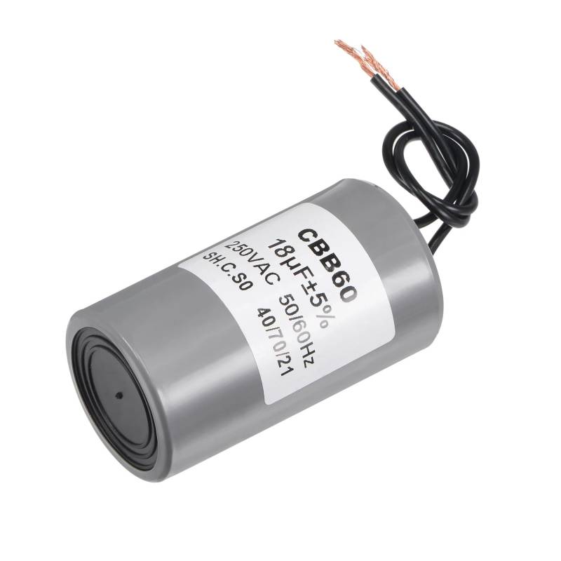 18uF CBB60 electronic starter Run Capacitor 250V AC 2 Wires 50/60Hz Cylinder 75x41mm for Air Compressor Water Pump electronic starter DERYLFGND von DERYLFGND