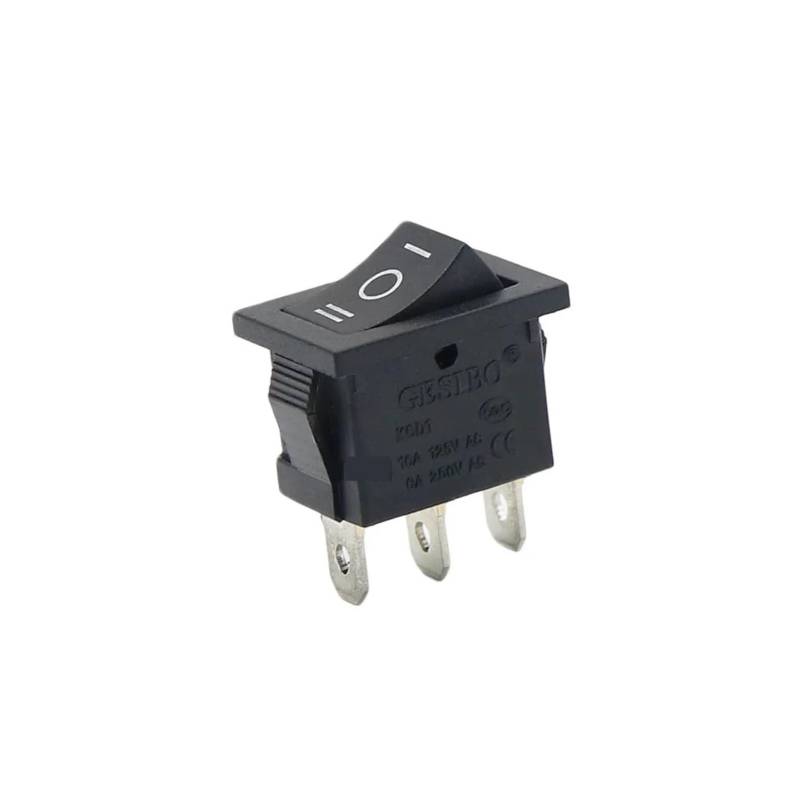 1PCS KCD1 Red/Black switch ON-OFF ON-OFF 2/3 Position 2 Pins /3Pins Rocker Switch AC 6A/250V10A/125V DERYLFGND(Black On-Off-On 3Pin) von DERYLFGND