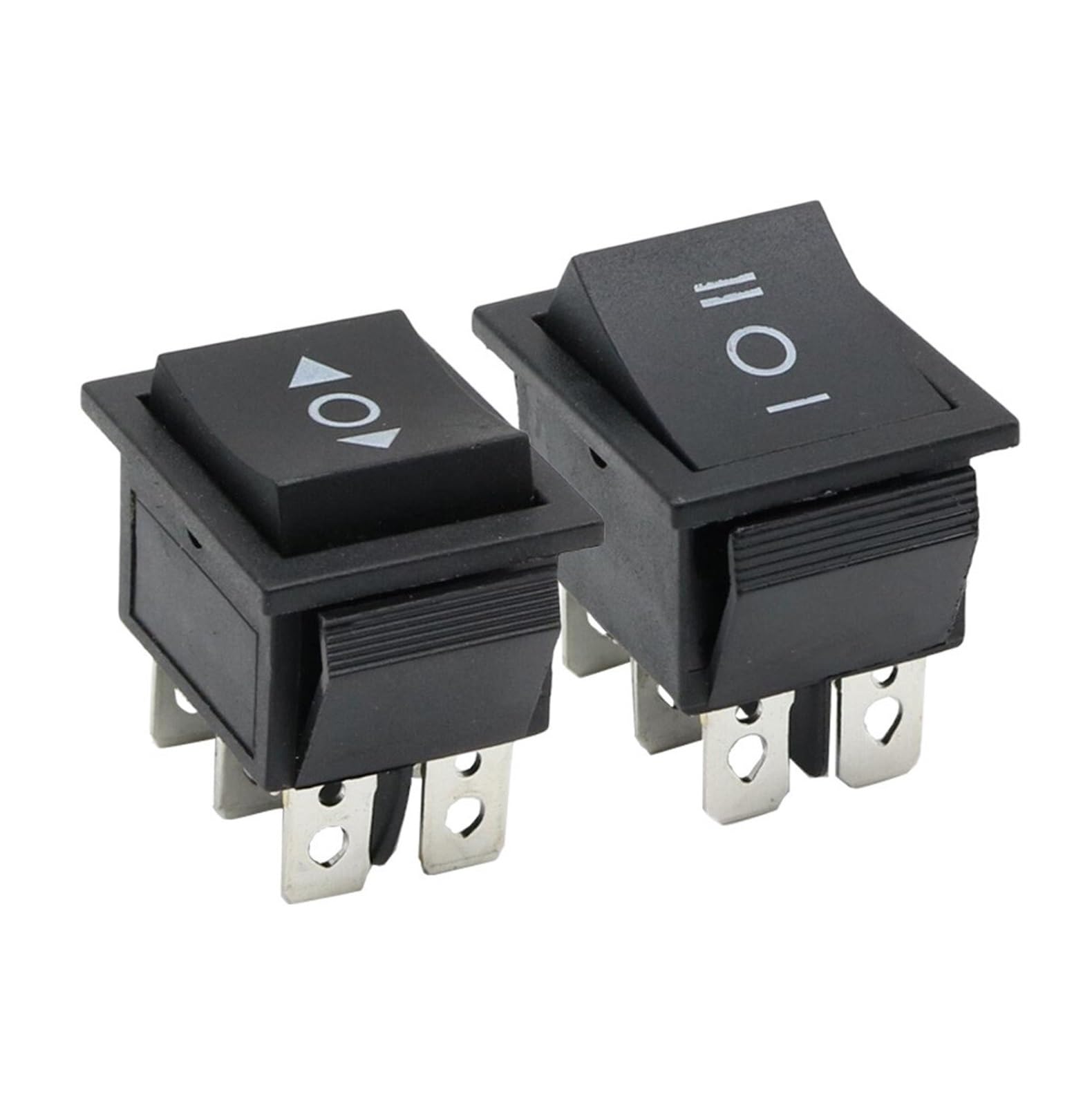 1PCS KCD4 Black Rocker Switch Power Switch ON-OFF-ON 3 Position 6 Pins The arrow is reset 16A 250VAC/ 20A 125VAC DERYLFGND(Self reset) von DERYLFGND