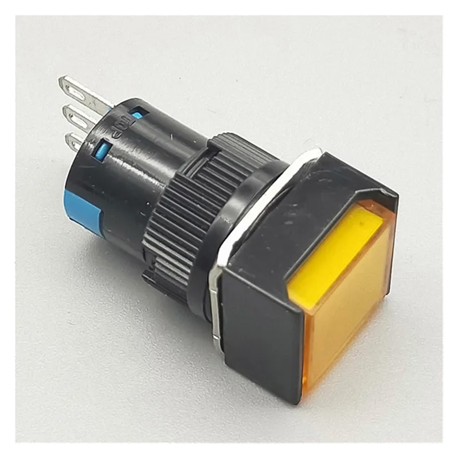 1Pcs 16mm Button Switch Self Lock/Self Reset 5A/250VAC NO+NC LA16-11F DERYLFGND(Yellow,Self reset) von DERYLFGND