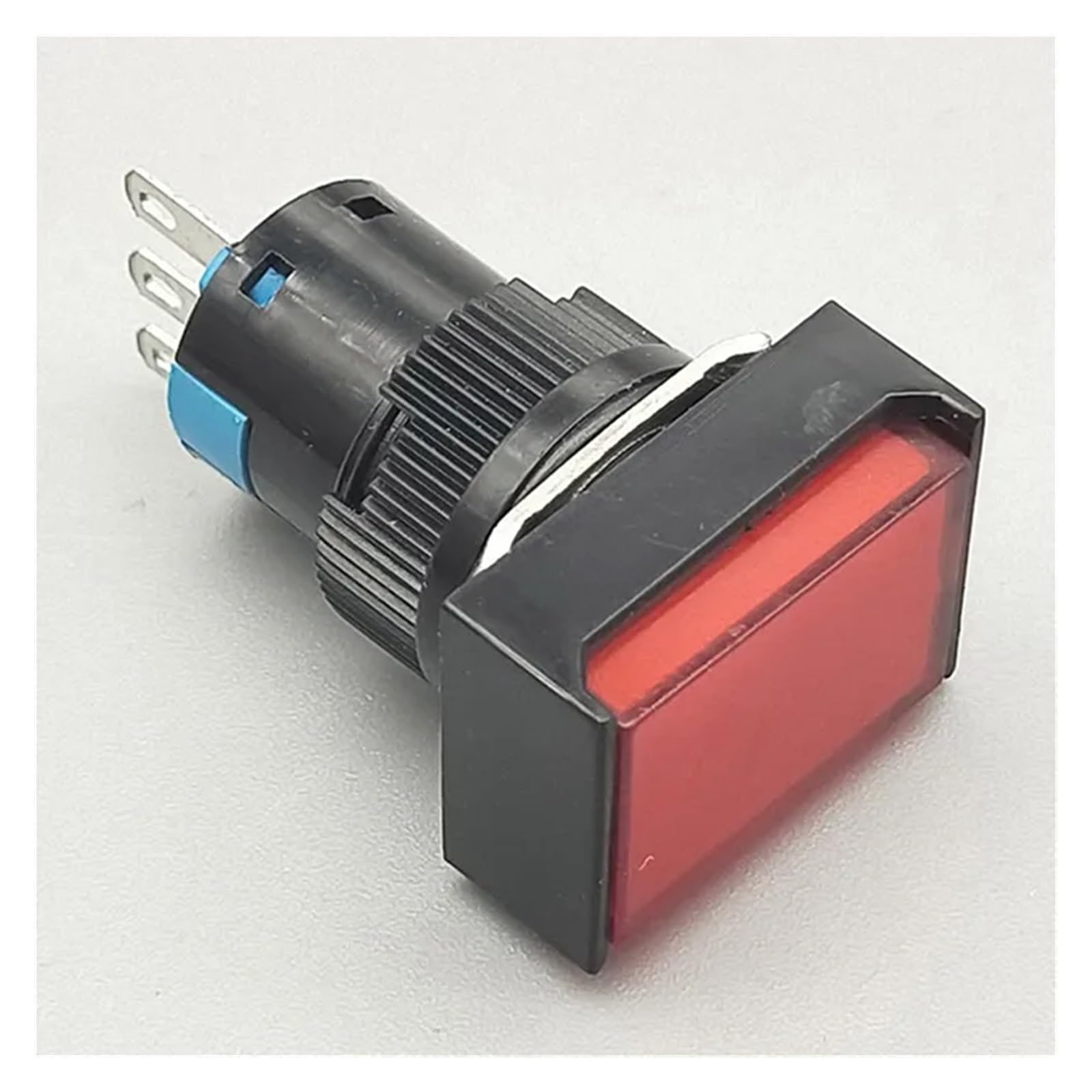 1Pcs 16mm Button switch Self lock/self reset 5A/250VAC NO+NC LA16-11J DERYLFGND(Red,Self lock) von DERYLFGND