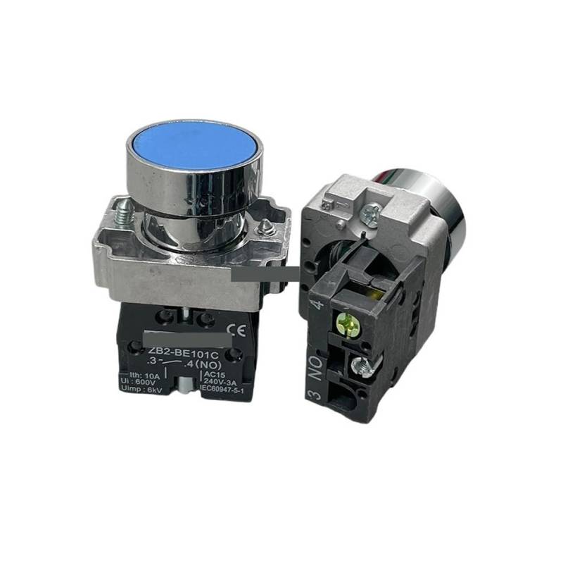 1Pcs 22mm Momentary Push button switch 10A/415V NC/NO XB2-BA11 XB2-BA21 XB2-BA31 XB2-BA42 XB2-BA51 XB2-BA61 Button switch DERYLFGND(XB2-BA61 NO blue) von DERYLFGND