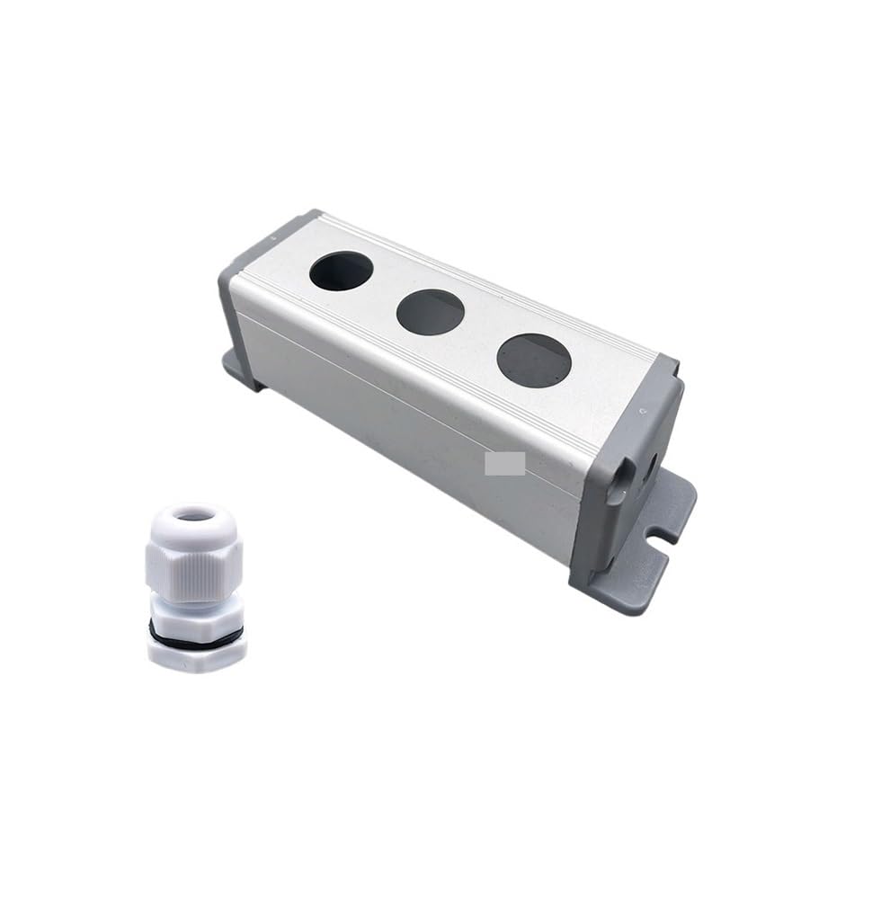 1hole 2holes 3holes 5holes 16mm/19mm/22mm/25mm Cut-out Aluminium Alloy Switch box with Stainless steel push button switch DERYLFGND(3holes with ear,22mm) von DERYLFGND