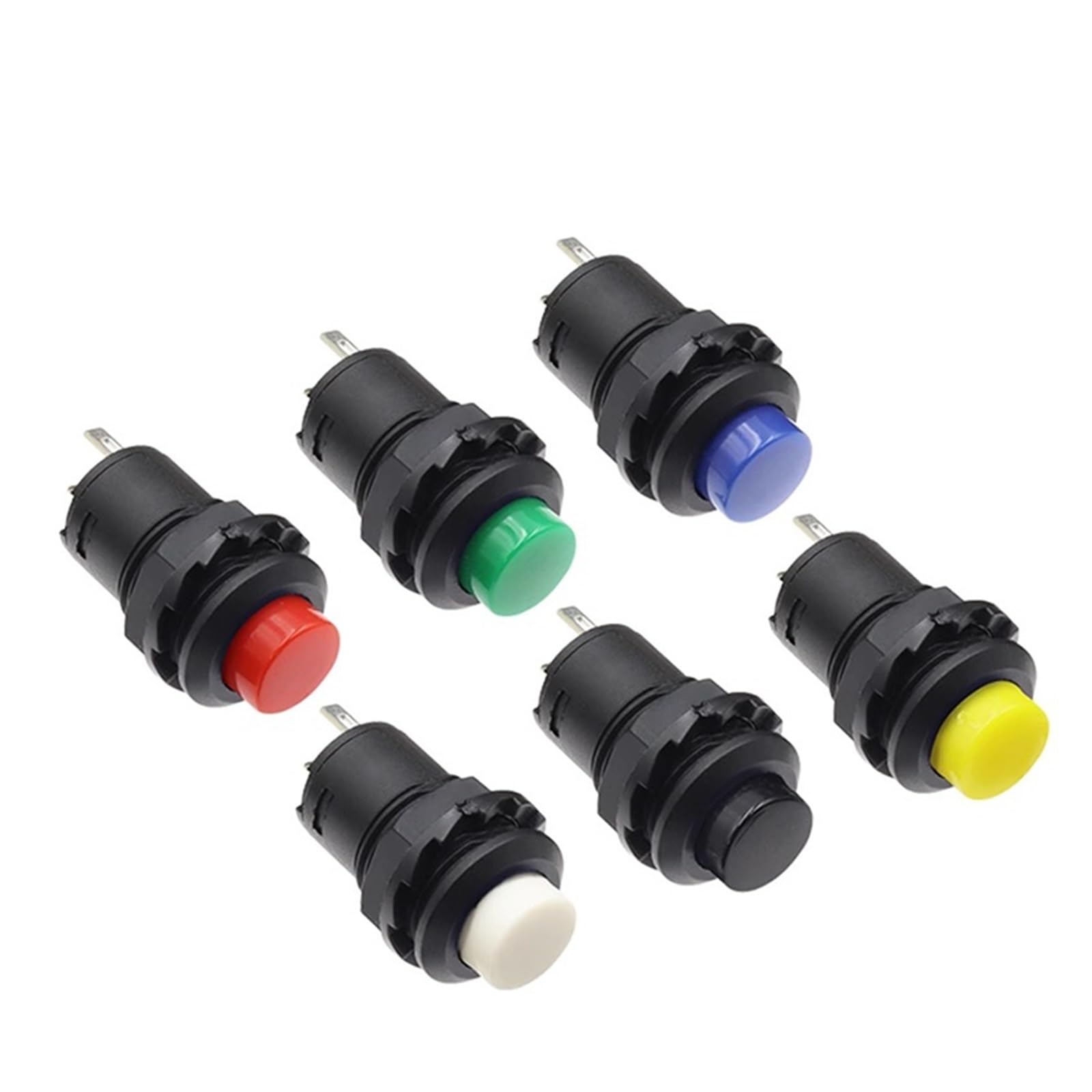 20PCS 3A /125VAC 1.5A/250VAC DS-228 On/off latching Momentary Push Button Switches DS-428 locking Self Push Button Switch DERYLFGND(Momentary Black,100PCS) von DERYLFGND