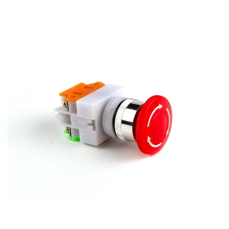 22mm Red Mushroom Head Emergency Stop Push Button Switch LAY37-11ZS/LAY37-11ZSD AC 660V 10A Elevator Fire Brake Button Switch DERYLFGND(12V) von DERYLFGND