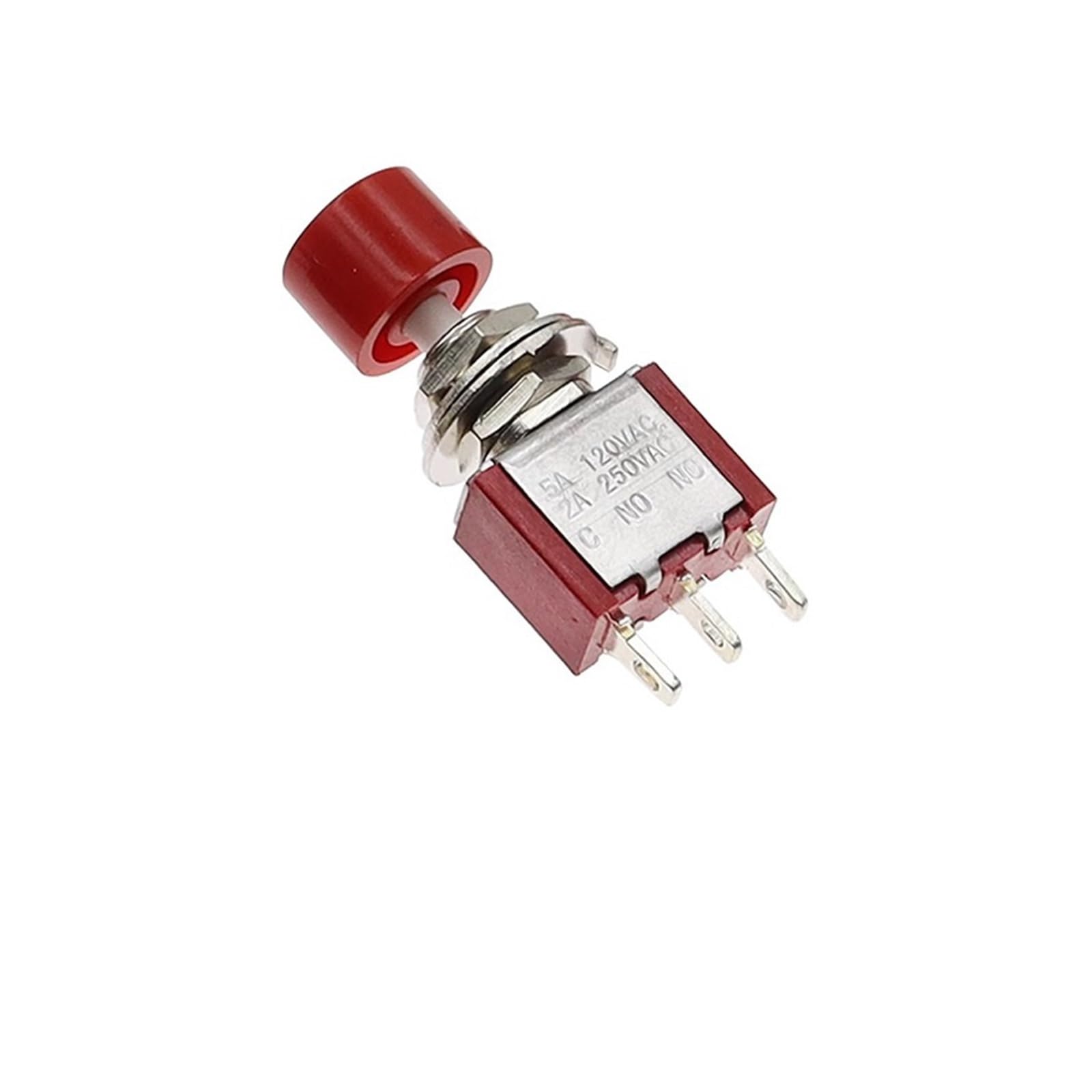 5/20/100PCS 3Pin C-NO-NC DS-612 6MM Momentary Automatic Push Button Switch ON-(ON) 2A250VAC/5A120VAC toggle switch DERYLFGND(Red,100PCS) von DERYLFGND