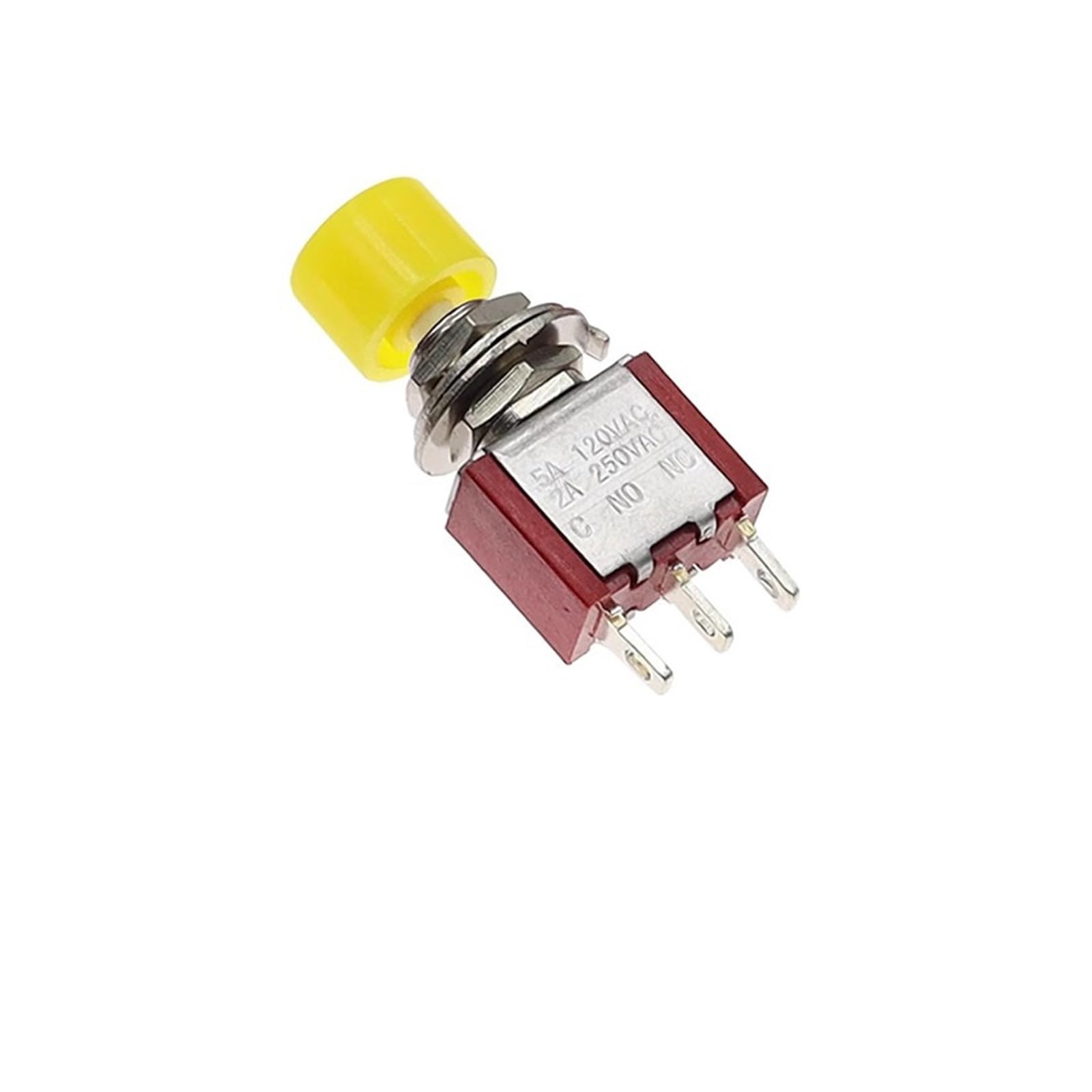 5/20/100PCS 3Pin C-NO-NC DS-612 6MM Momentary Automatic Push Button Switch ON-(ON) 2A250VAC/5A120VAC toggle switch DERYLFGND(Yellow,100PCS) von DERYLFGND