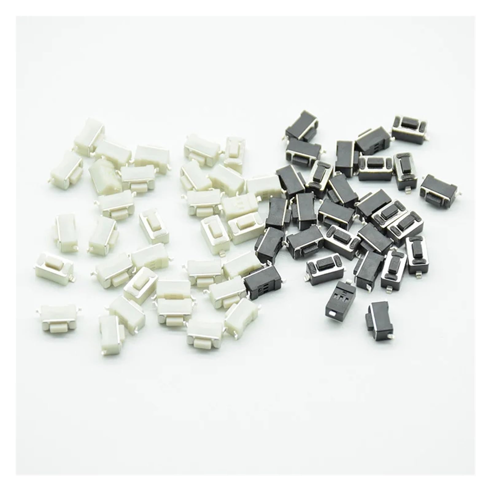 50pcs 3 * 6 * 4.3/4.5/5mm Panel PCB Momentary Tactile Tact Push Button Switch 2 Pin DIP Light Touch Keys Keyboard black/White DERYLFGND(White 50pcs,3x6x5mm) von DERYLFGND