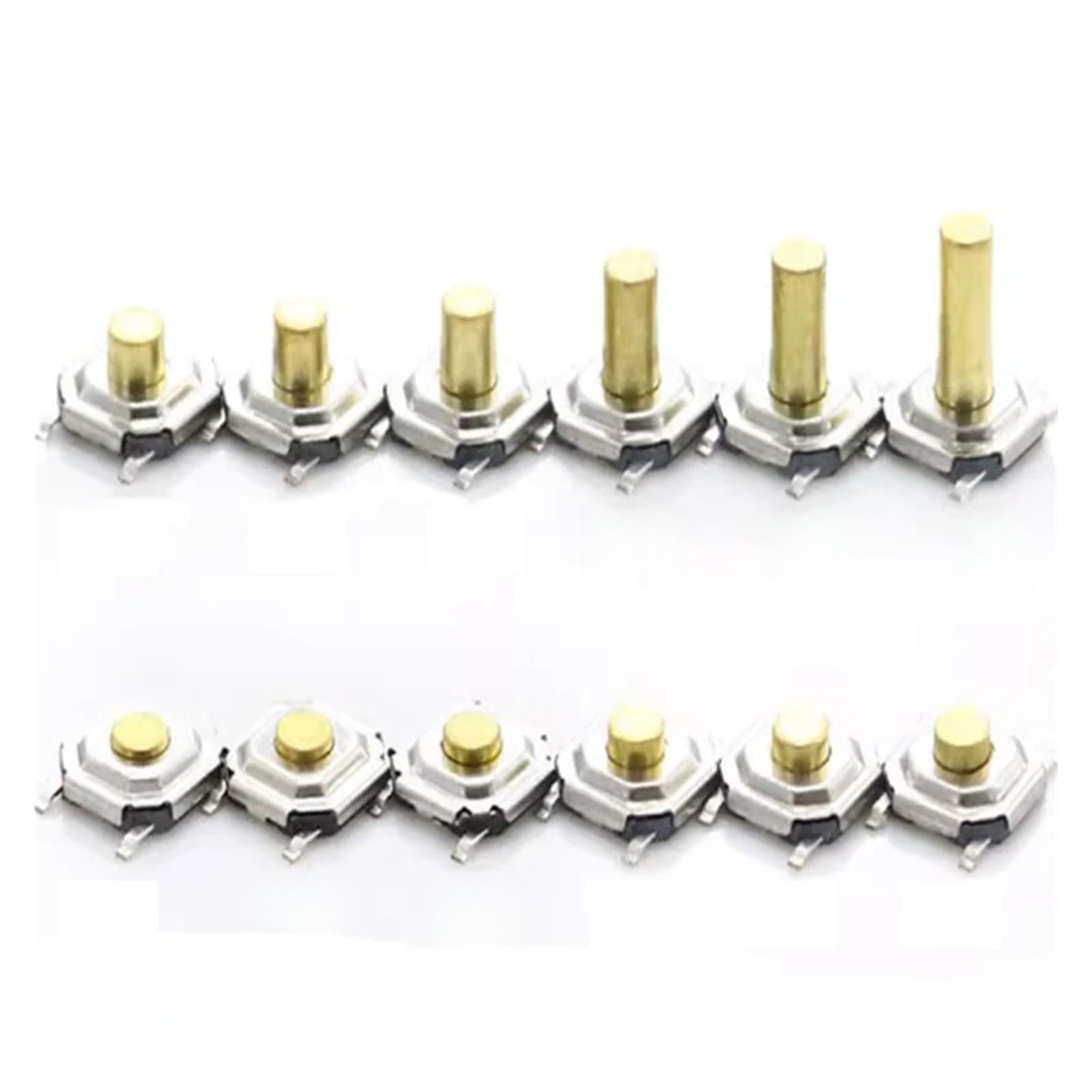 50pcs SMD Tactile Tact Push Button Switch 4 * 4 * 0.8 1.5 1.7 2 2.5 3 3.5 4.3mm Momentary Push Button Copper Head DERYLFGND(4x4x3mm) von DERYLFGND