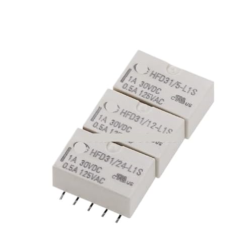 50pcs relay HFD31-5-L1S HFD31-12-L1S HFD31-24-L1S 5VDC 12VDC 24VDC 1A 250VAC 10PIN DERYLFGND(HFD31-24-L1S) von DERYLFGND