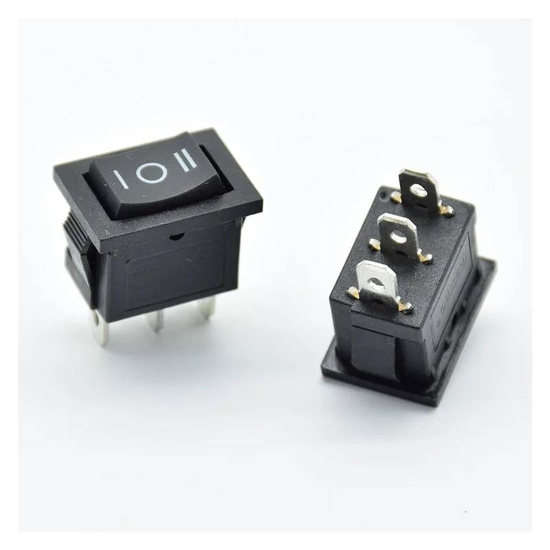 5PCS/lot 21 * 15 * 21mm black SPDT On/Off/On AC 6A/250V 10A/125V 3 Pin Boat Rocker Switch Third Gear 3 Position DERYLFGND von DERYLFGND