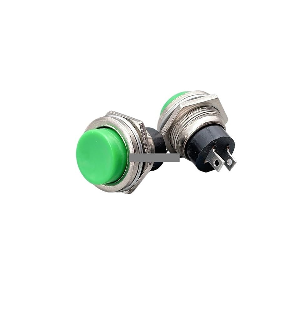 5PCS DS-212 Momentary SPST NO Yellow Round Cap Push Button Switch AC 125V 3A DS212 DERYLFGND(Green) von DERYLFGND