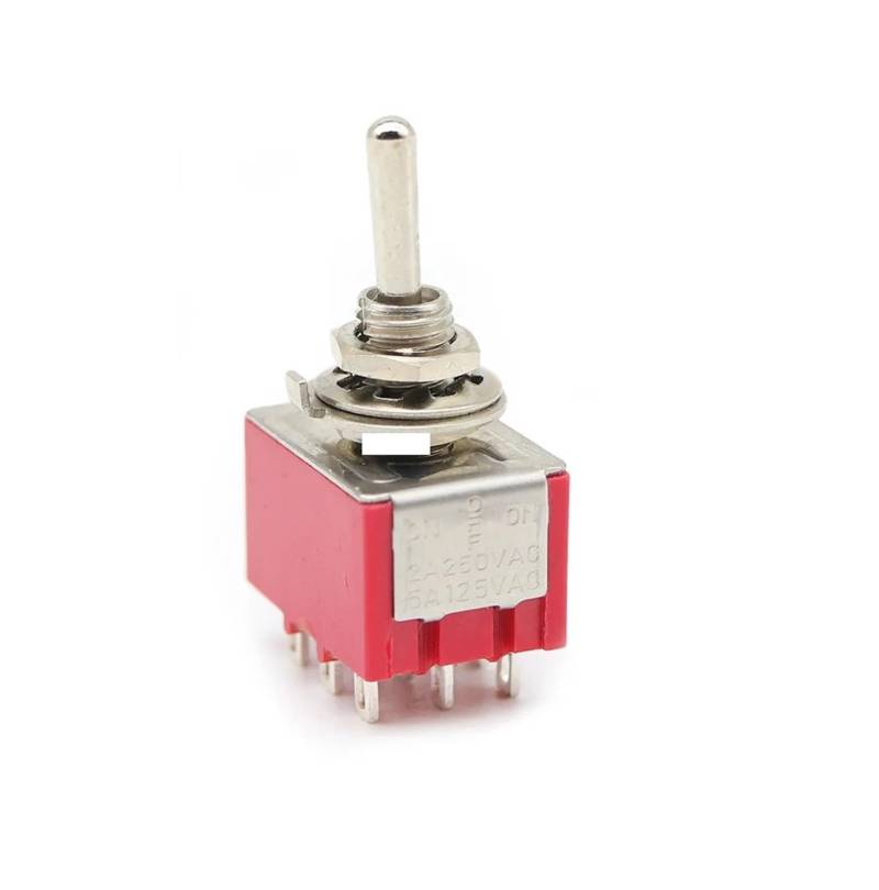 5PCS MTS-302 Red 6MM Toggle Switch 9PIN Switches 2/3 Position Latching Switch MTS-303 SPDT ON-OFF -ON Waterproof Cap DERYLFGND(MTS-303 ON-OFF-ON) von DERYLFGND