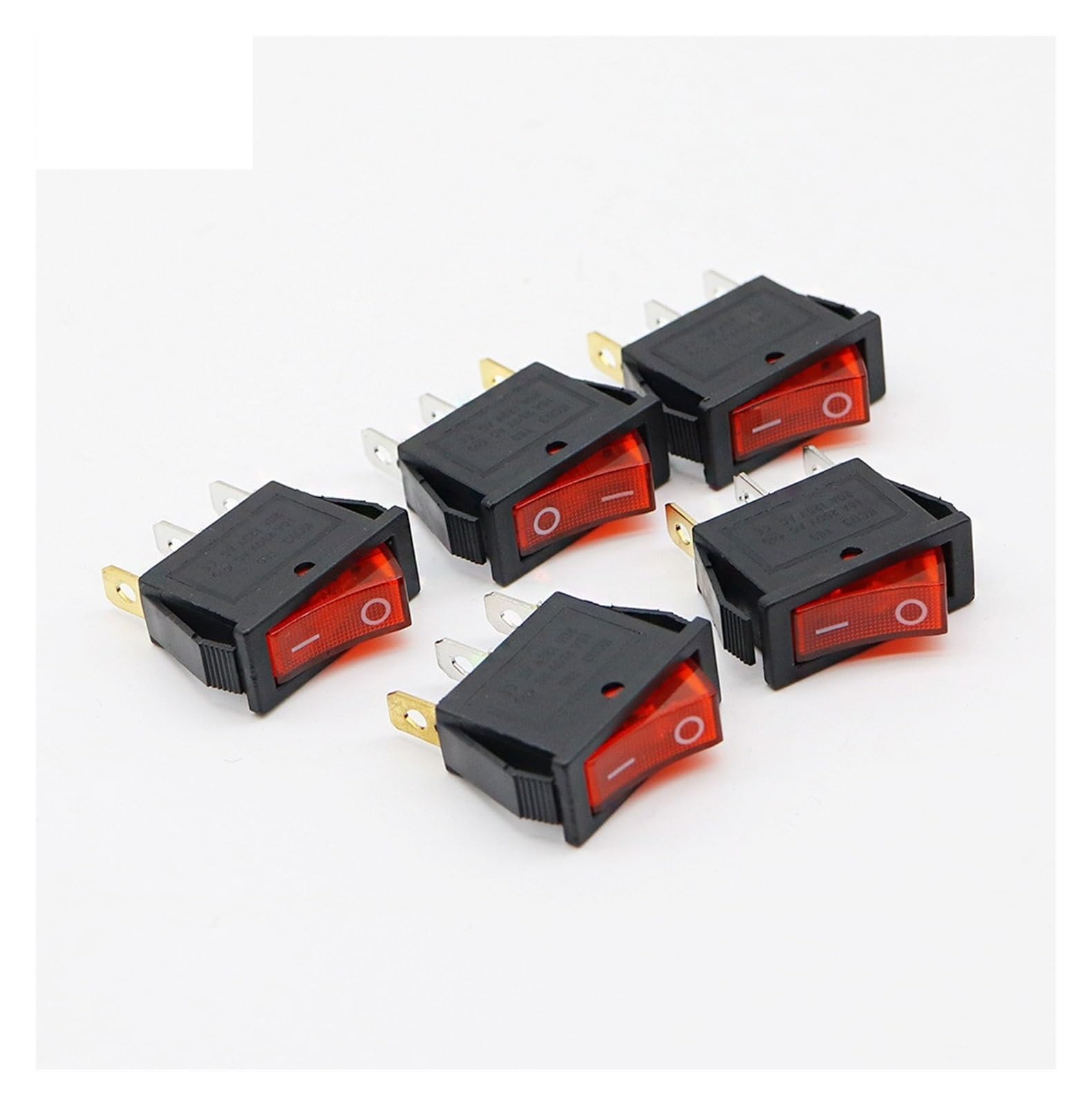 5pcs/lot RED LED Light 3PIN SPST ON/OFF Electrical equipment With Light Power Switch 16A 250V / 20A 125V AC Rocker Switch KCD3 DERYLFGND von DERYLFGND