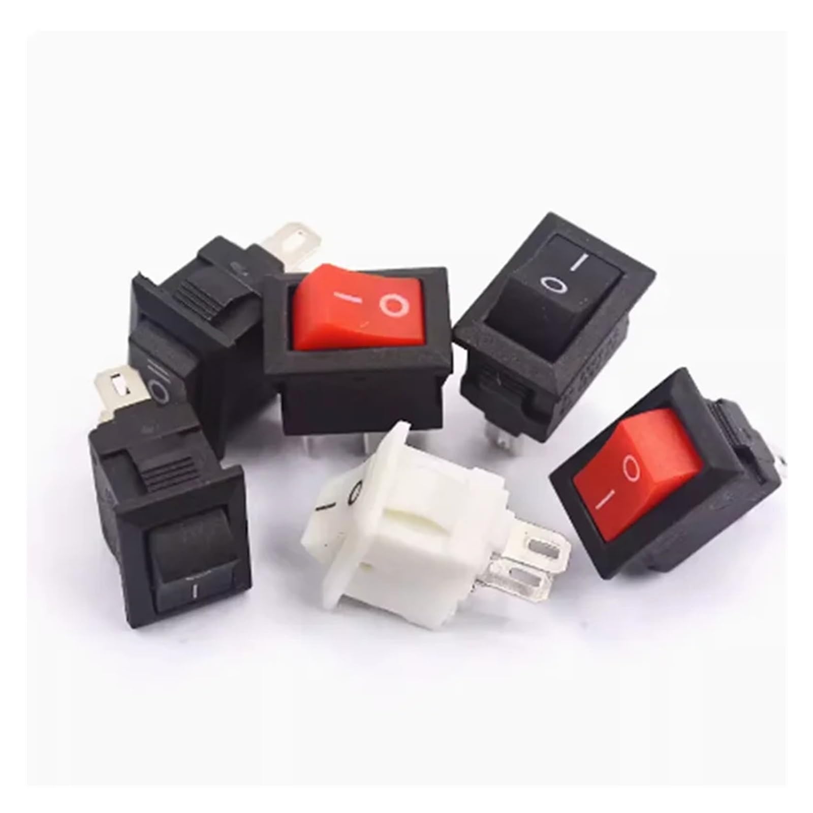 5pcs KCD1 15 * 21mm 2Pin Boat Rocker Switch 6A-10A 125V 250V KCD1 Snap-in On/Off Rocker Switch DERYLFGND(2P) von DERYLFGND