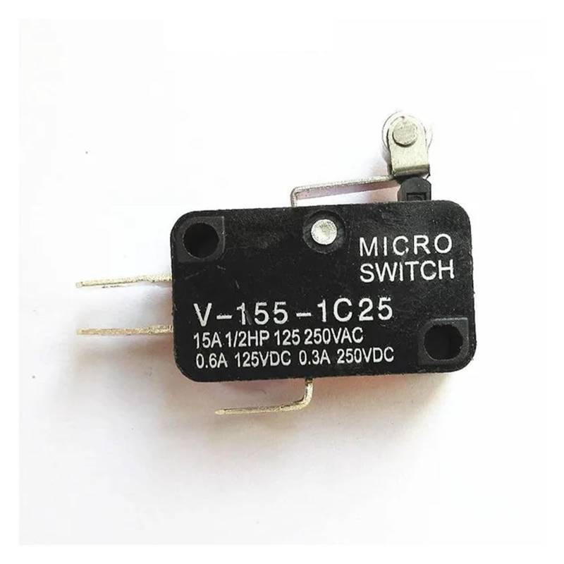 5pcs Microswitch Stroke Limit Switch V-151-1C25 V-152-1C25 V-153-1C25 V-154-1C25 V-155-1C25 V-156-1C25 Roller Long Handle Switch DERYLFGND(V-155-1C25) von DERYLFGND