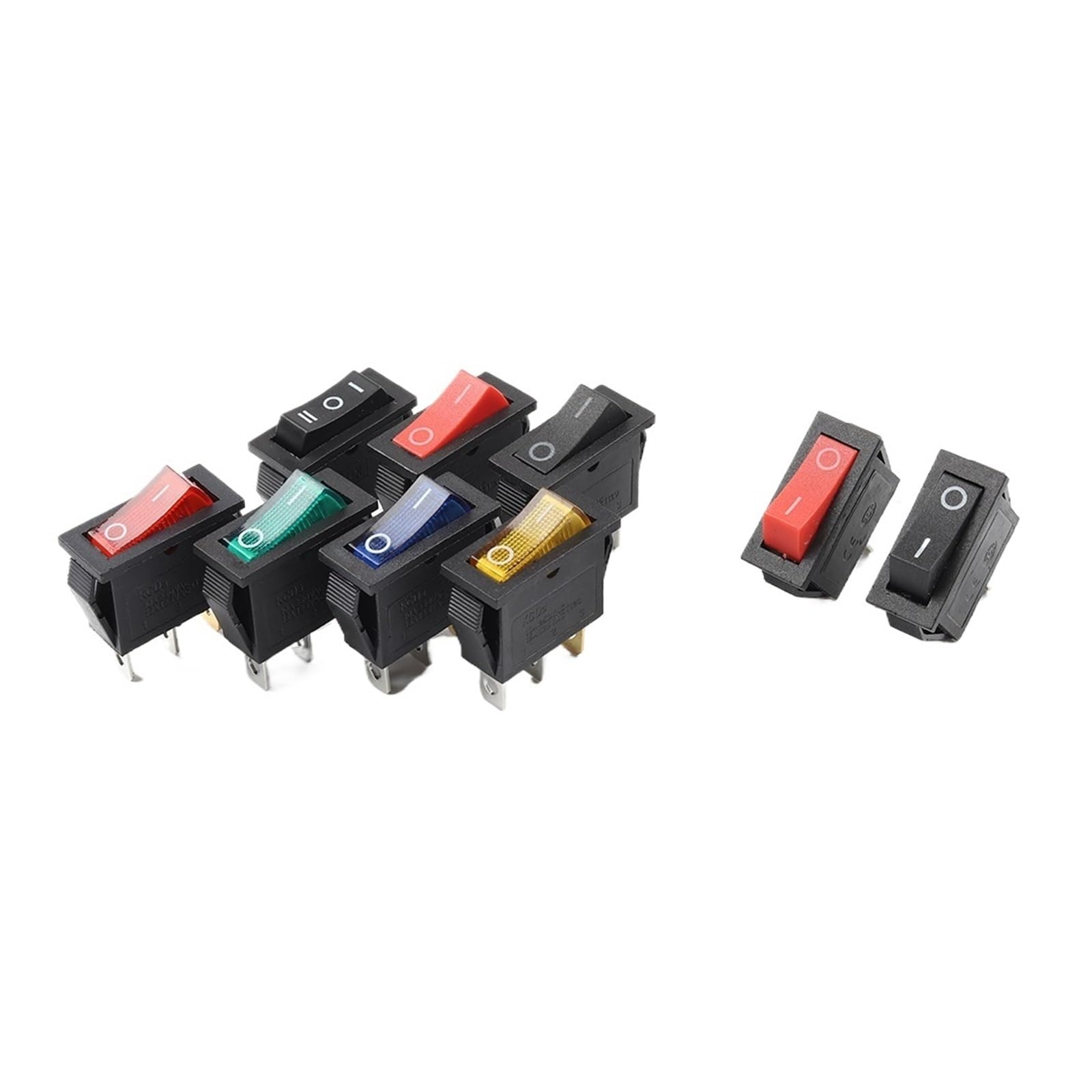 5pcs Rocker Switch ON-OFF 2/3 Pin KCD3 Electrical equipment With Light Power Switch 10A 250V AC 15A 125V AC DERYLFGND(3P With Yellow Light) von DERYLFGND