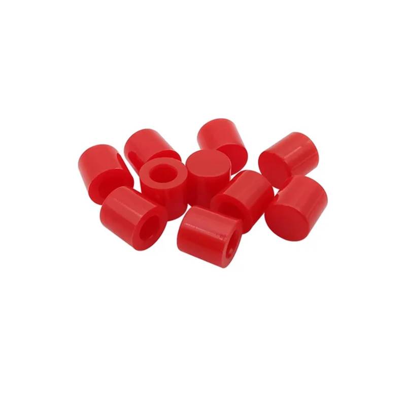 70Pcs/Set Button Cap 7 Color 6x6mm A56 Round Tactile Push Button Switch Hat Cover Kit 6mm Height Power Switch Lids DERYLFGND(70Pcs x Red) von DERYLFGND