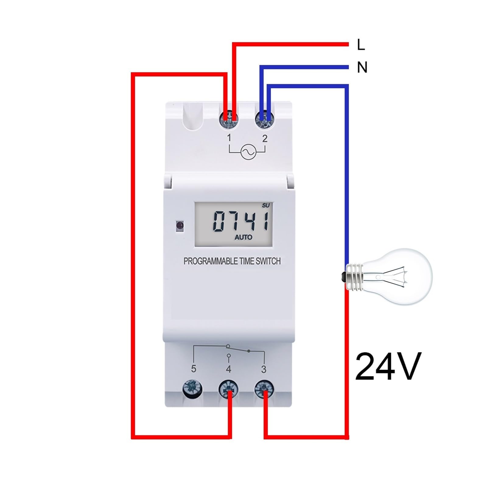 8pcs Din Rail single phase Weekly 7 Days Programmable Digital TIME SWITCH Relay Timer Control AC 220V 230V 12V 24V 48V 16A DERYLFGND(15A,24V AC DC) von DERYLFGND