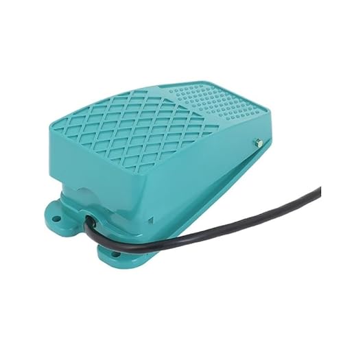 AC 250V 10A SPDT NO NC Nonslip Metal Momentary Power Foot Pedal Switch Green TFS-101 DERYLFGND(TFS-101 30CM Wire) von DERYLFGND