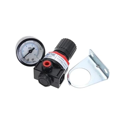 AR2000 1/4" Thread Pneumatic Air Compressor Pressure Regulator Reduction Valve 4MM-12MM Connector Fittings DERYLFGND(AR2000,One Size) von DERYLFGND