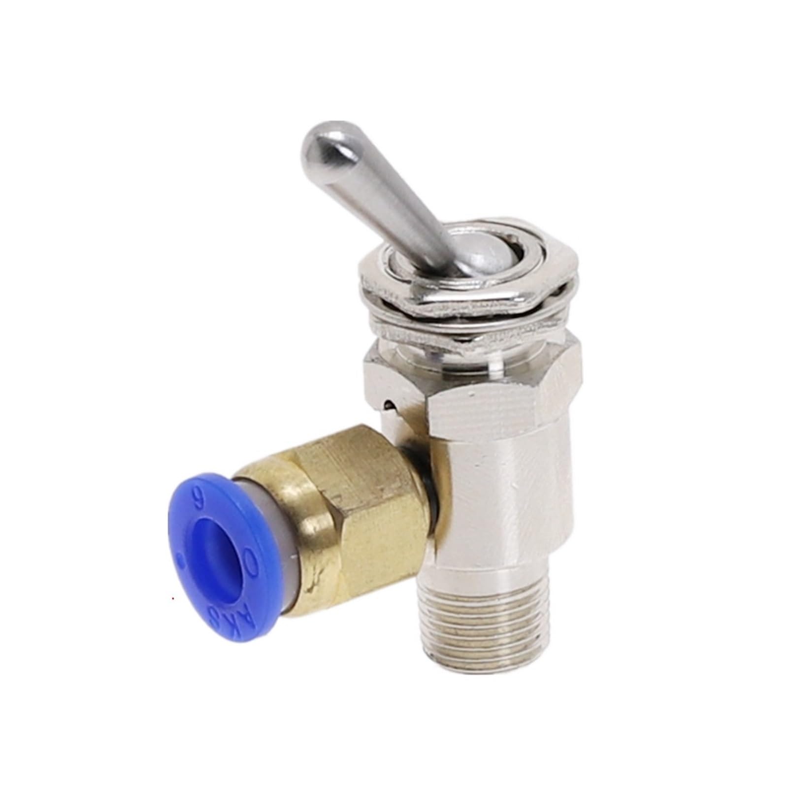 Air Pneumatic Mechanical Valve TAC-3V Exhaust Valve 2 Position 2 Way ON/OFF M5 Thread Toggles Switch Valves with Fiitting DERYLFGND(With 8mm Fitting) von DERYLFGND