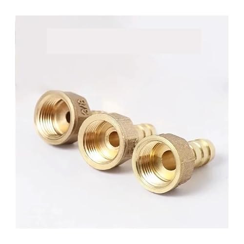 Brass Hose Fitting 4mm 6mm 8mm 10mm 19mm Barb Tail 1/8" 1/4" 1/2" 3/8" Female Thread Copper Connector Joint Coupler Adapter DERYLFGND(Barb 10mm-1I2) von DERYLFGND