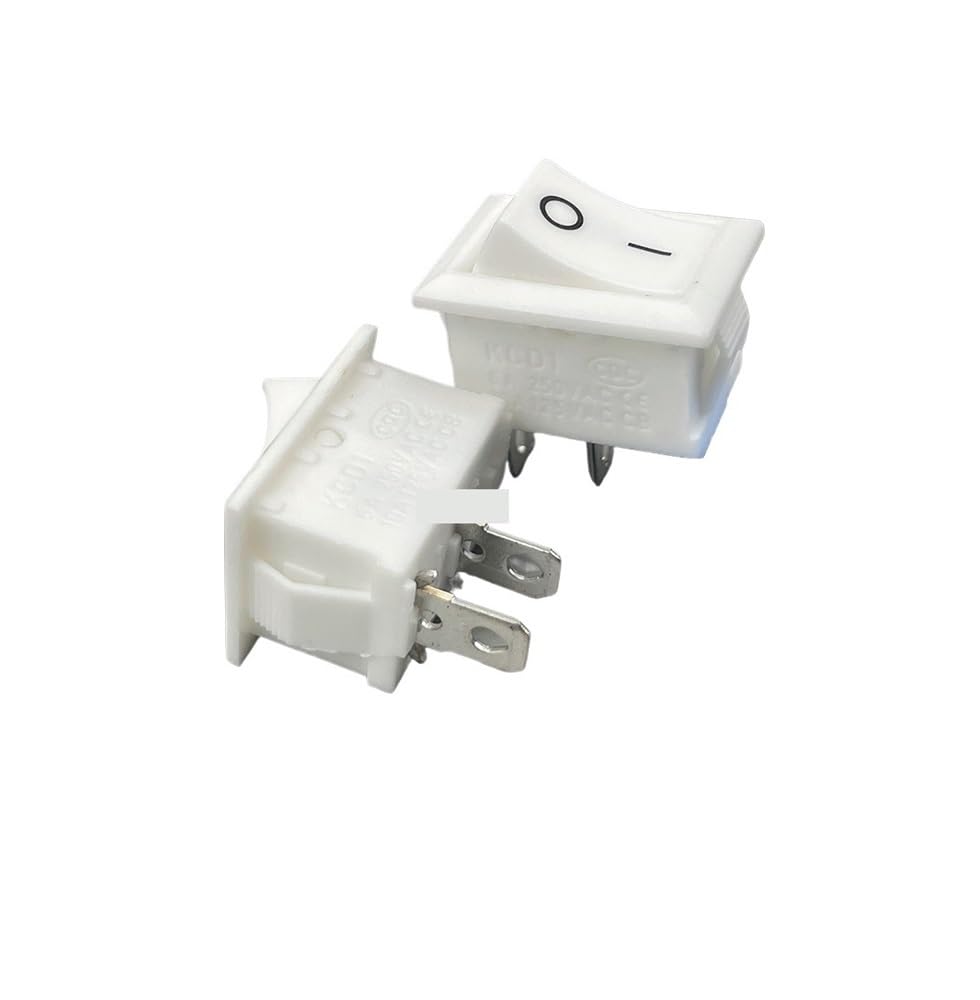 KCD11-101 3A/6A 250V 6A/10A 125V 10 * 15mm 21 * 15mm SPST 2PIN ON/OFF G130 Boat Rocker Switch Car Dashboard Truck DERYLFGND(21 15mm White,One Size) von DERYLFGND