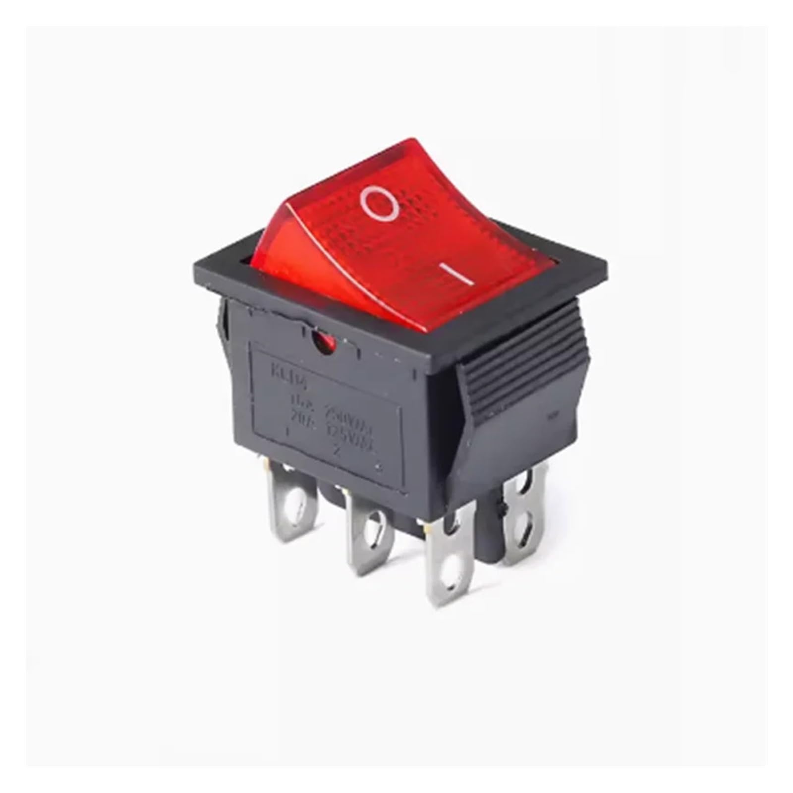 KCD4 Rocker Switch ON-OFF ON-OFF-ON 6PIN Electrical Equipment With Light Power Switch 16A 250VAC /250A 125V DERYLFGND(6P2T red light,One Size) von DERYLFGND