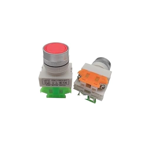 LAY7 (PBCY090) LAY37 11BN Red 10A 660V Momentary Push Button Switch 1NO 1NC DERYLFGND(Red) von DERYLFGND