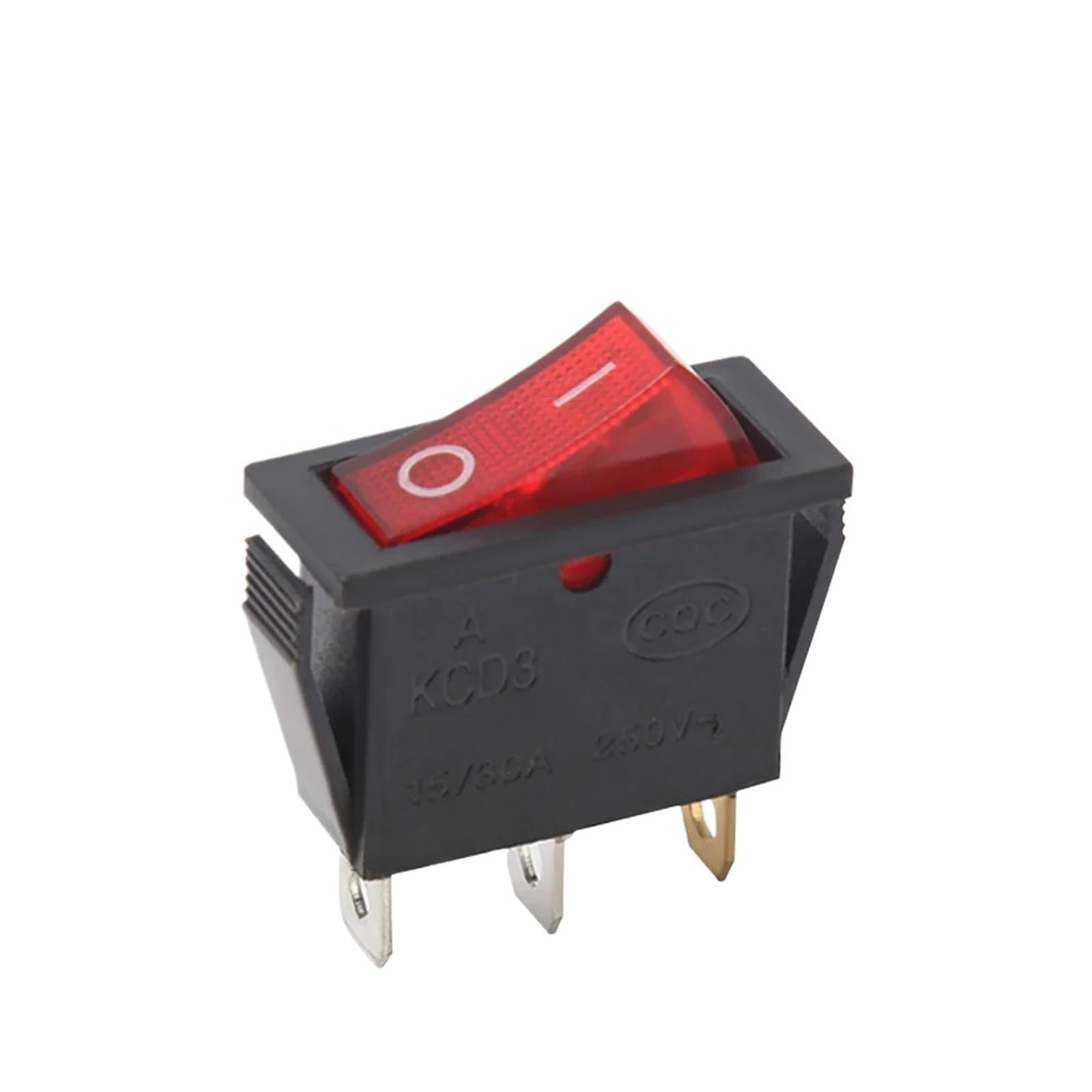 ON-OFF Rocker switch t85/55 250V 2PIN Red SPST Black boat switch KCD3-101 DERYLFGND(Nero,ON-OFF 2Pin) von DERYLFGND