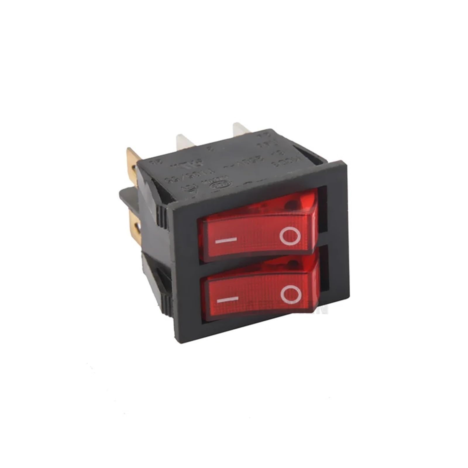 On-Off-Latching Rocker-Switch Double-Boat Light KCD2 with 20A Green Red Neon-Lamp 125VAC KCD2-2101 DERYLFGND(Red,12V Led) von DERYLFGND