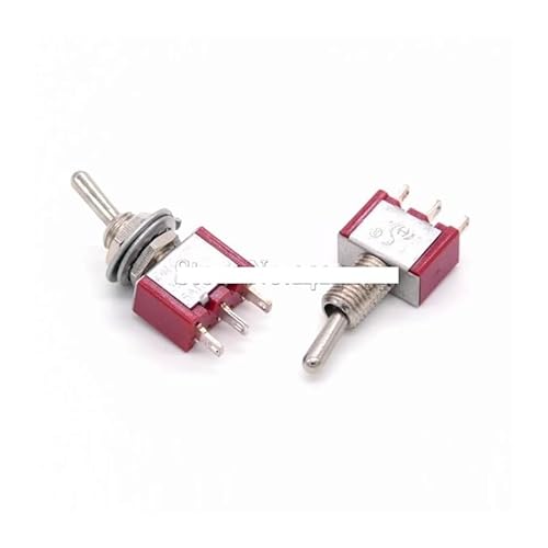 Red Miniature Toggle Switch MTS-103 MTS103 AC 250V/3A 120V/5A Switch Lever Switch 3 Pin ON/OFF/ON 3P3T DERYLFGND von DERYLFGND