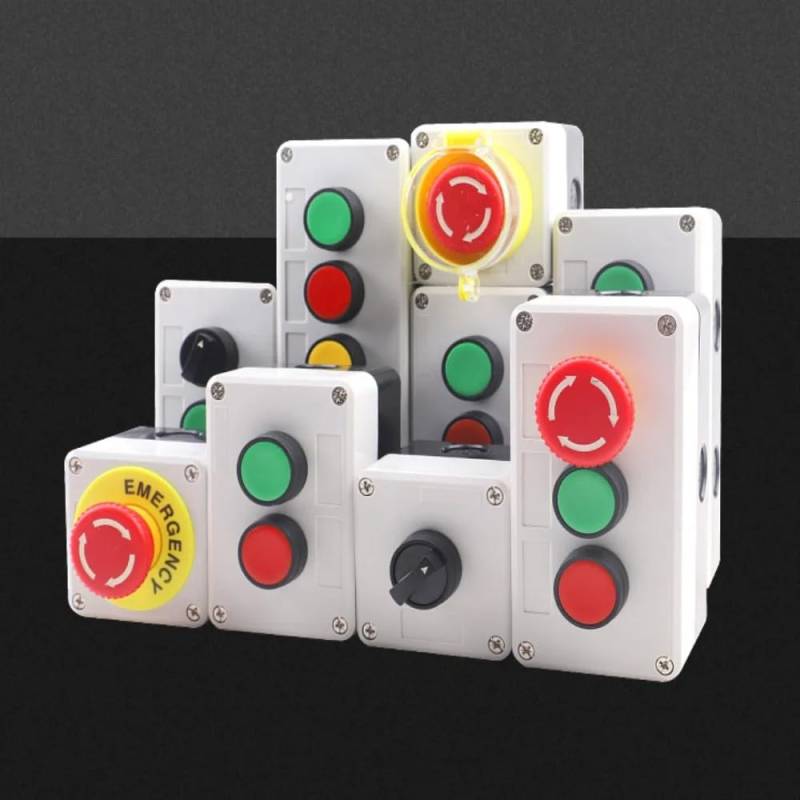 Start and stop self-reset Momentary button box switch emergency stop industrial control box DERYLFGND(Momentary-04) von DERYLFGND