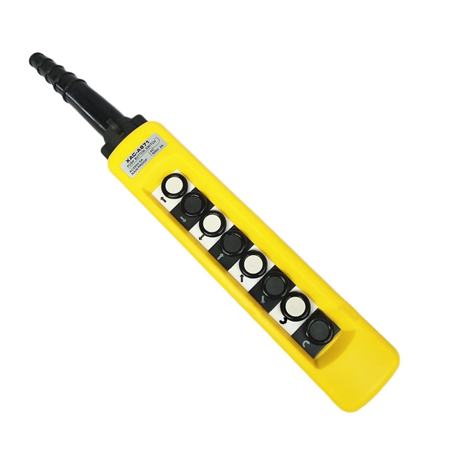 XAC-A871 8 Buttons Rainproof Industrial Crane Hoist Control Push Button Switches 250V 5A Yellow DERYLFGND von DERYLFGND