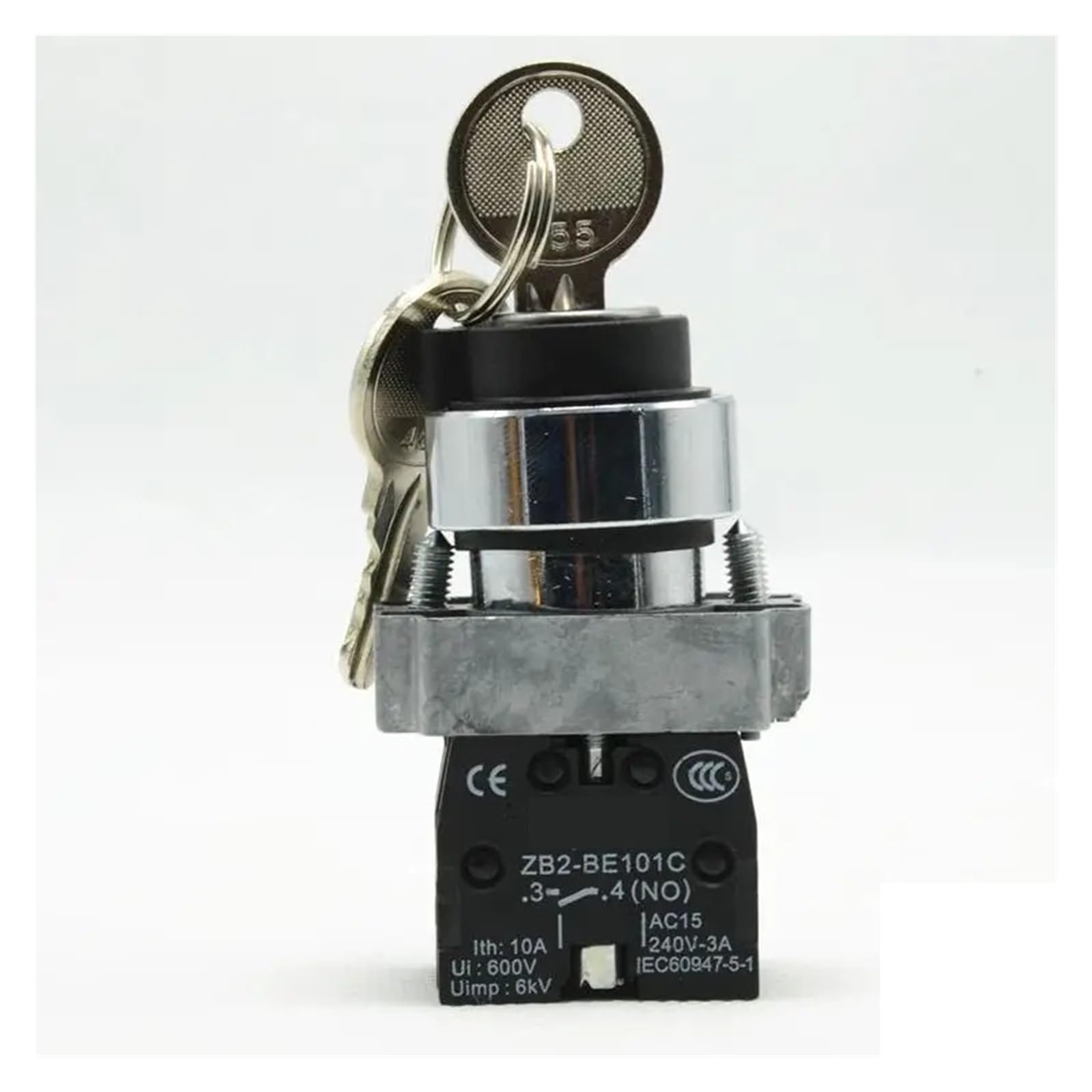 XB2 BG61 2 position key operated selector selector pushbutton switch N/O push button switch DERYLFGND(One Size) von DERYLFGND