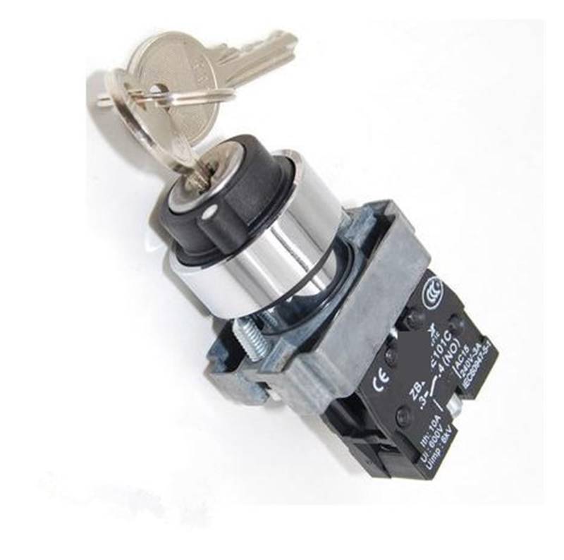 XB2BG21C Key Rotary Select Selector Switch 1NO 2 PositionsMaintained Self Locked Key Out at Left 22mm Mounting Hole DERYLFGND(One Size) von DERYLFGND