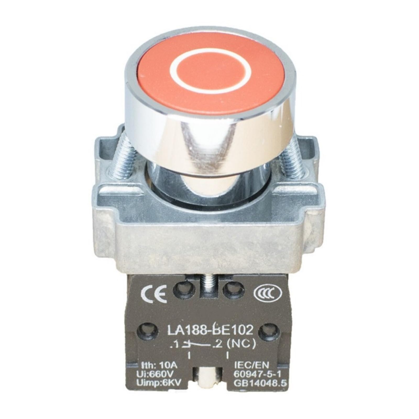 ZB2-BA4322 NC Normally Closed Red Sign Momentary Push Button Switch 22mm DERYLFGND(One Size) von DERYLFGND