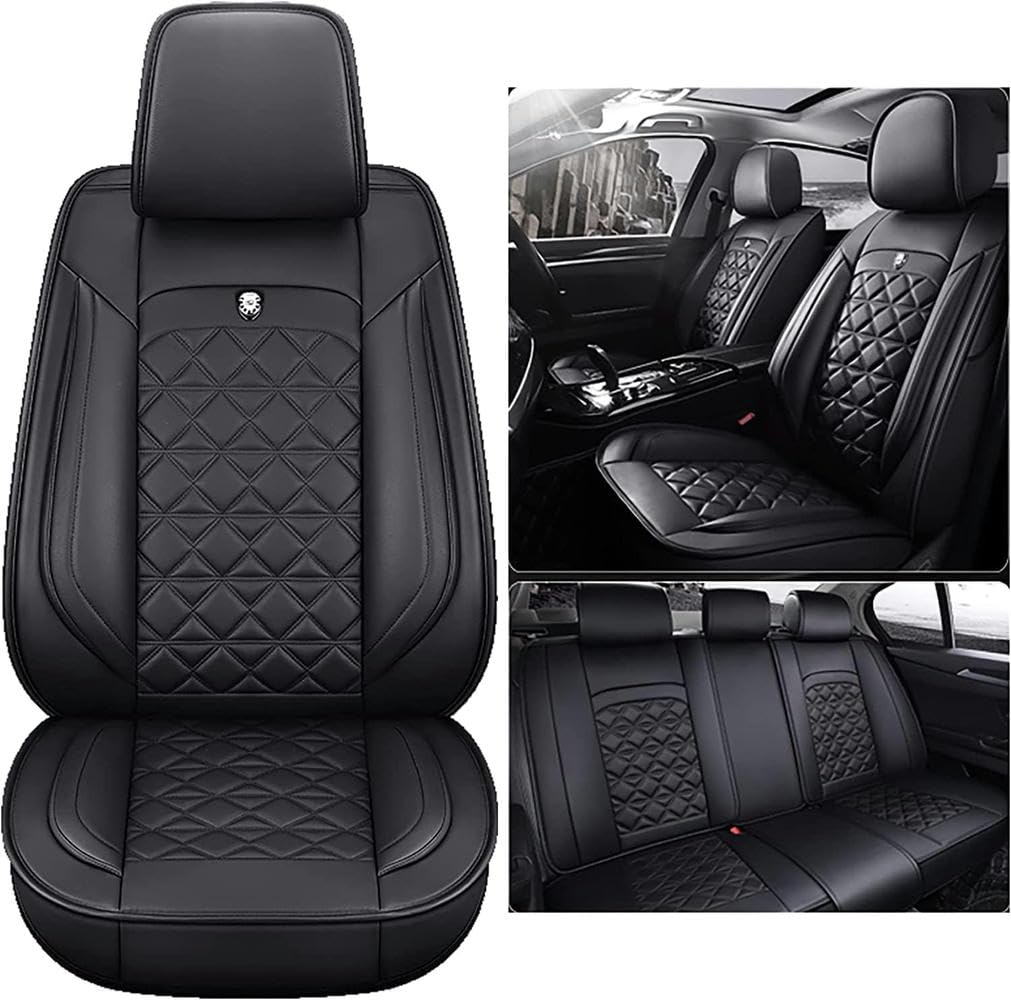 DESIAR Autositzbezüge, Serie für SsangYong Actyon/Korando/Kyron/Musso/Rexton/Rodius/Stavic/Tivoli/Turismo/XLV Funda Asiento Sitzbezug, Schwarz von DESIAR