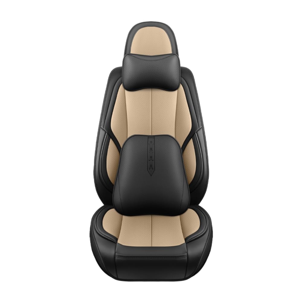 DESIAR Autositzbezüge, Serie für SsangYong Actyon/Korando/Kyron/Musso/Rexton/Rodius/Stavic/Tivoli/Turismo/XLV Funda Asiento Sitzbezug, kompatibel mit Autositzbezug, Beige Deluxe Edition von DESIAR