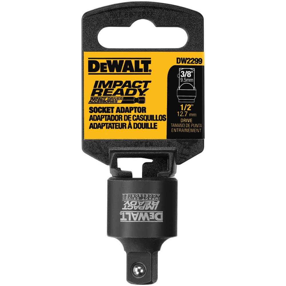 DEWALT DW2299 1/2 Zoll Vierkantamboss auf 3/8 Zoll Vierkantamboss, Dunkelgrau von DEWALT