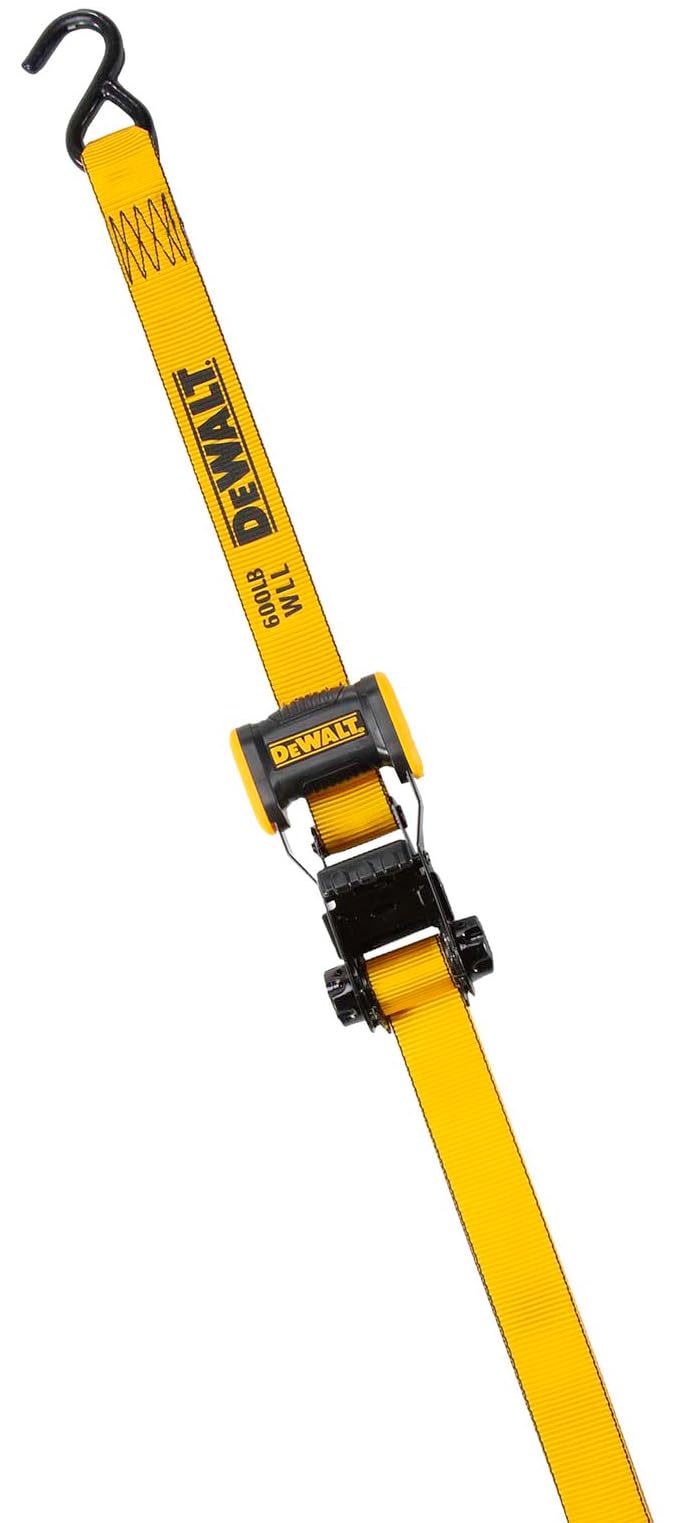 DEWALT DXBC18001 Spanngurt mit Ratsche, leicht, 816,5 kg, Schwarz/Gelb von DEWALT