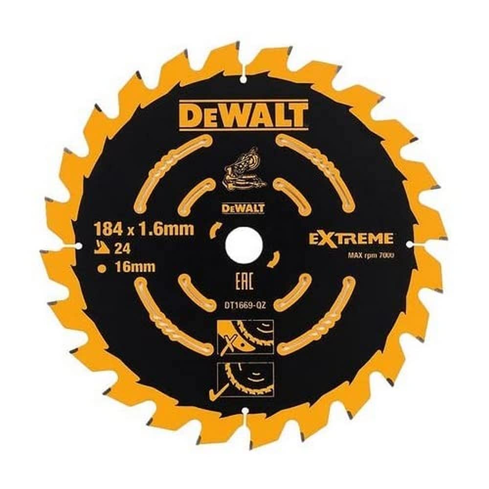 DeWalt LAME PER TRONCATRICE A BATTERIA DCS365 184 X 16 X 24 denti - forma dente ATB angolo dente 7° spessore 2,5 mm von DEWALT