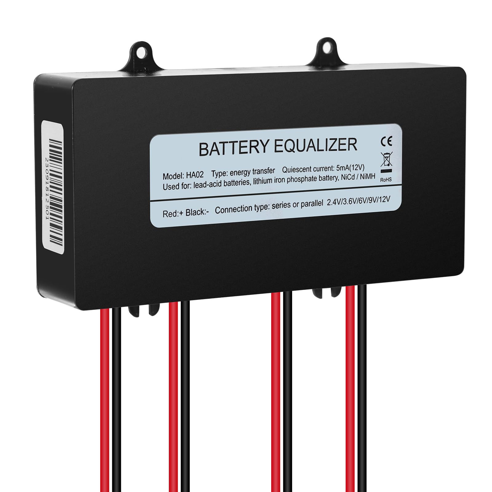 DEWIN Batterie Equalizer 48V,Sonnensystem Batterie Balancer Wasserdicht IP67,HA02 4 x 6-12V Batterie Balancer for Blei Säure Lithium Batterien Batterieausgleicher von DEWIN