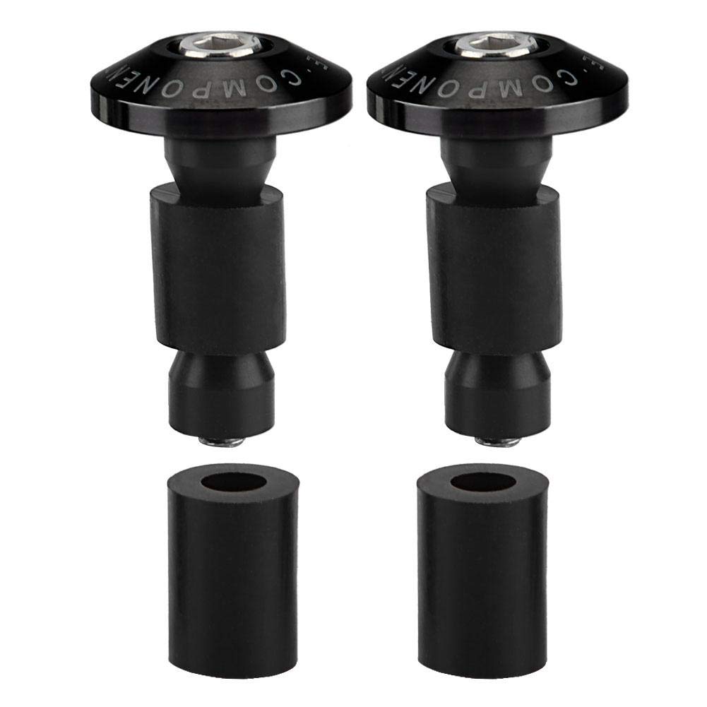 DEWIN Lenkerstecker Motorrad,Lenkerendstecker 7/8Zoll Motorrad Lenkerende Schieberkappen für Racing ATV Offroad 22mm(Schwarz) von DEWIN