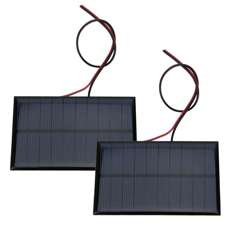 Mini-Solarpanel-Modulsystem, Ladegerät Akku DC 5V 250mA, mit Kabellänge 30cm/11.8in, 2St von DEWIN