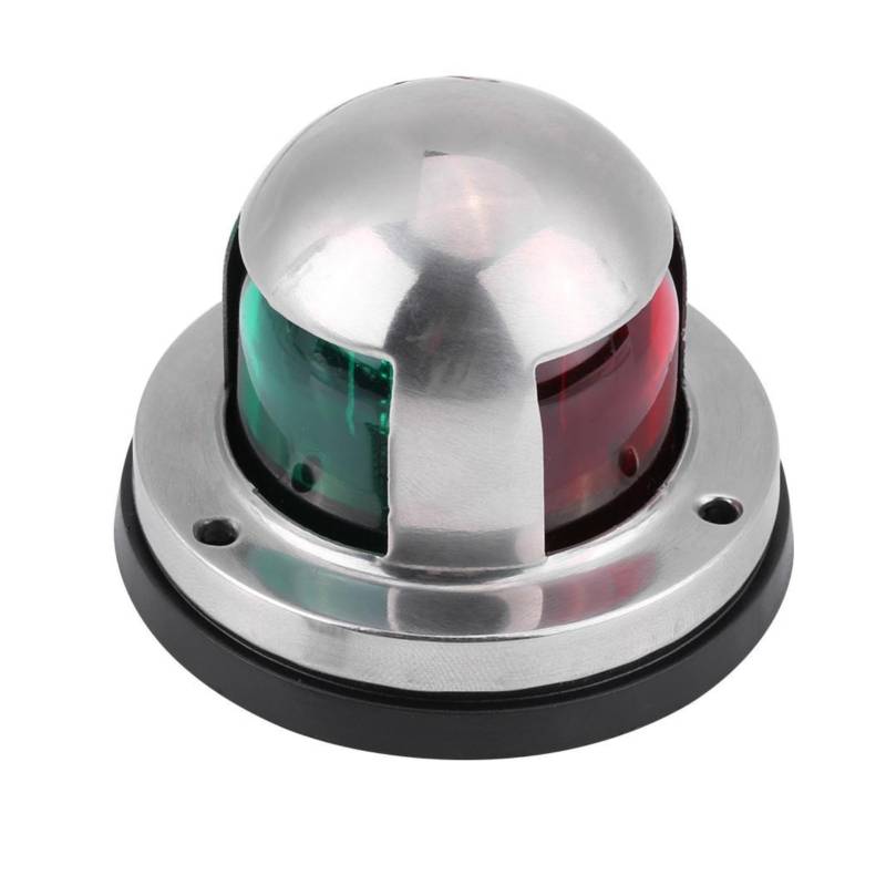 DEWIN Navigationslicht, Marineboot 12V Edelstahl Rot Grün LED Navigationssignallampe Lampe Yacht Boot Zubehör von DEWIN