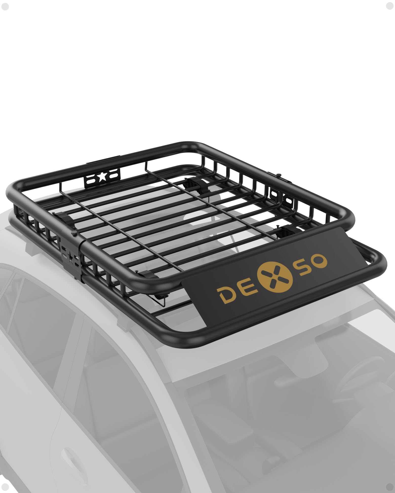 DEXSO Dachgepäckkorb, 129,5 x 91,4 x 12,7 cm, Dachträger mit 90,7 kg Kapazität und wasserdichter Beschichtung, robuster Universal-Gepäckhalter für SUVs, Jeep Cherokee von DEXSO
